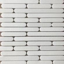 Thassos Pill Mosaic 12" x 12" Marble Tile